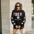 thumbnail image 6 of Women's Gameday Couture  Black Chicago Fire Velocity Rhinestone Star Sweatshirt, 6 of 6