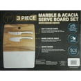 thumbnail image 2 of Core Kitchen Marble & Acacia Server Board Set with Cheese Knives, 3-piece Set, 2 of 5