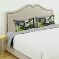thumbnail image 3 of Yayeee Pillowcase Standard Size Set of 2 Satin Wrinkle Resistant Pillow Case, White Flower Pattern, 3 of 8