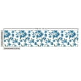 thumbnail image 3 of Ambesonne Floral Fabric by the Yard Upholstery, Ornamental Flowers Leaves, 3 Yards, Blue and White, 3 of 5