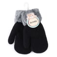 thumbnail image 2 of BadPiggies Kids Toddler Winter Mittens Gloves, Baby Boys Girls Cute Warm Fleece Lined Knit Thick Thermal Infant Gloves (Black), 2 of 7