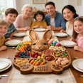 thumbnail image 7 of ACDANC Easter Bunny Wooden Charcuterie Board,Cute Rabbit Shaped Serving Tray with Compartments,Farmhouse Wood Snack & Cheese Platter for Holiday Party Table Centerpiece Kitchen Decor Gift (1Pcs), 7 of 7