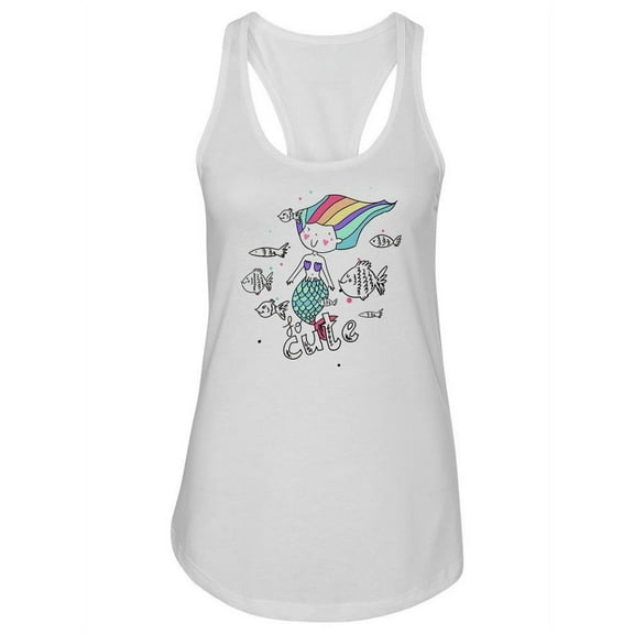 Rainbow Mermaid With Fish Tank Women -Image by Shutterstock, Female x-Large