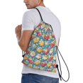 thumbnail image 3 of Drawstring Backpack - colorful SUV daisy flower Splash Proof Small Drawstring Gym Bag for Women Men, Cinch Sports String Bag Backpack for Travel Swimming Beach, 3 of 8
