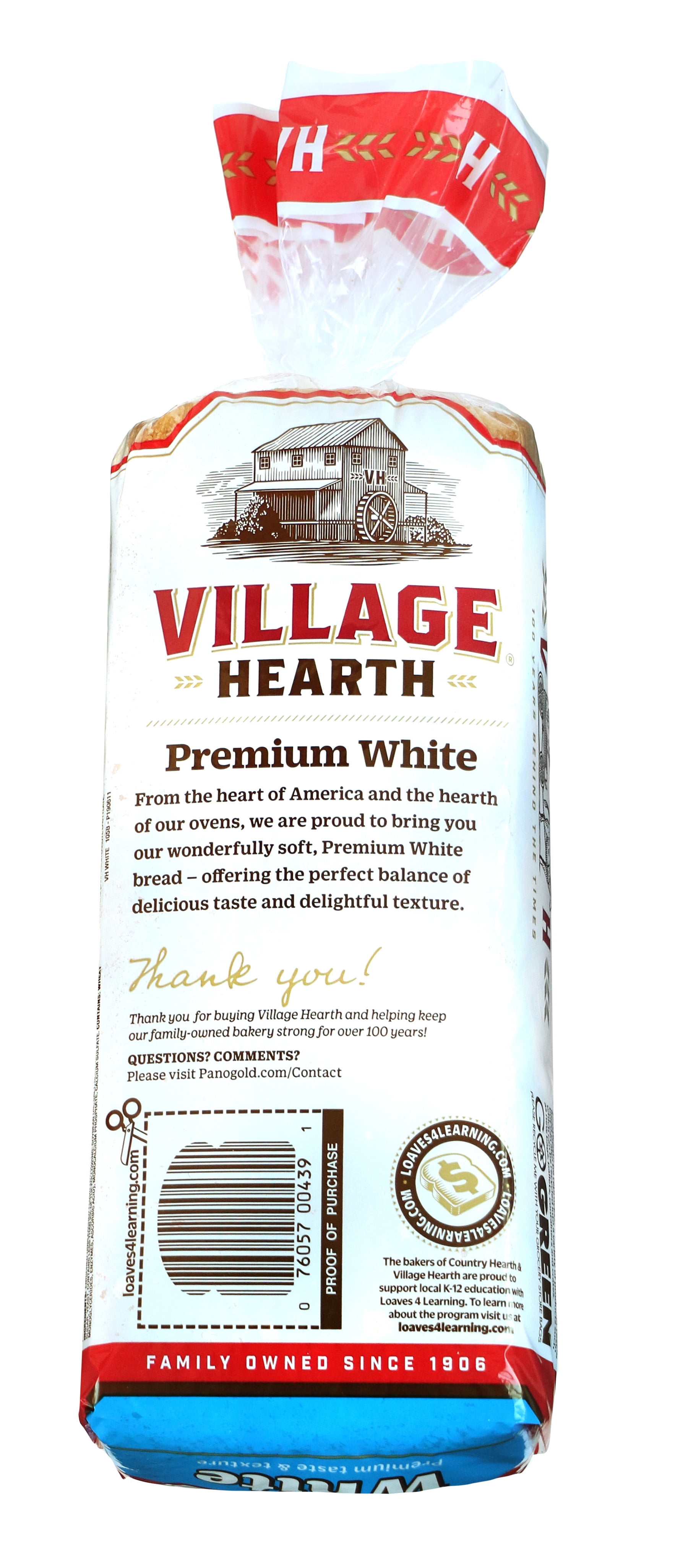 Village Hearth Premium White Bread, 20 oz