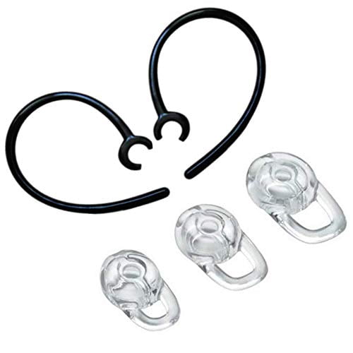 epacks Earbuds Eargel Earhooks Replacement Earbuds Ear Tips and Ear Hook 2 Small 2 Medium 2 Large and 2 Small Clamp Bluetooth Loop Clip