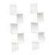 thumbnail image 5 of 2 estantes de esquina para pared, de madera rústica, para almacenamiento, decoración, montaje en esquina Blanco, 5 of 9