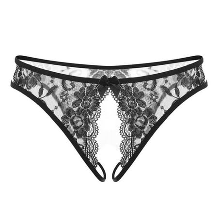 

Women Lace Open File Panties Low Waist Beautiful Transparent T Pants Thong Panties Leak Proof Underwear for Women Woman Panties Cotton Pack