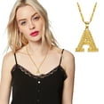 thumbnail image 2 of Guodhu Initial Necklace for Women Men, Gothic Gold Plated 26 Letters Name Pendant Necklace, 2 of 4