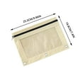 thumbnail image 3 of Tuphregyow Back to School 3-Ring Zipper Pencil Pouch - Multi-Purpose Pouch for Binders and Cosmetic Organization Beige, 3 of 6