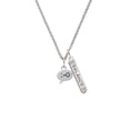 thumbnail image 2 of Delight Jewelry Silvertone Emoticon :-O - Surprise - Silvertone Balance Bar Charm Necklace, 23", 2 of 4