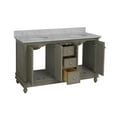 thumbnail image 6 of Bella 60" Double Bathroom Vanity with Weathered Gray Cabinet and Carrara Marble Top, 6 of 6