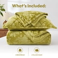 thumbnail image 2 of IR Imperial Rooms 3-Piece Velvet Bedspread Set, Floral Ultrasonic Embossed Quilt, Queen, Ochre (Pack of 2), 2 of 8