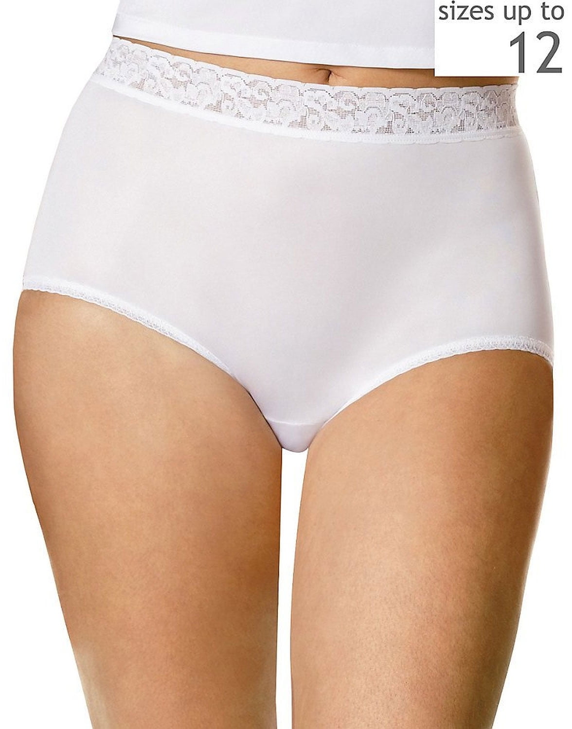 Women s Plus Nylon Brief Panty 3 Pack Walmart