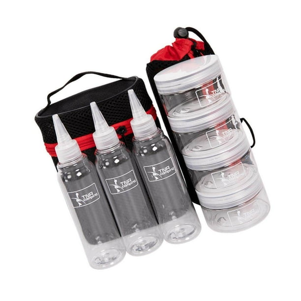 Portable Camping Spice Jars Set Sauce Storage Bottles container camping