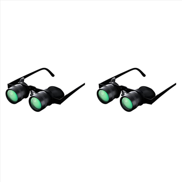 2piezas Prismáticos de Pesca Gafas Prismáticos Manos Portátiles Telescopio Zoom 10X Gafas para Pesca Al Aire Libre Observación de
