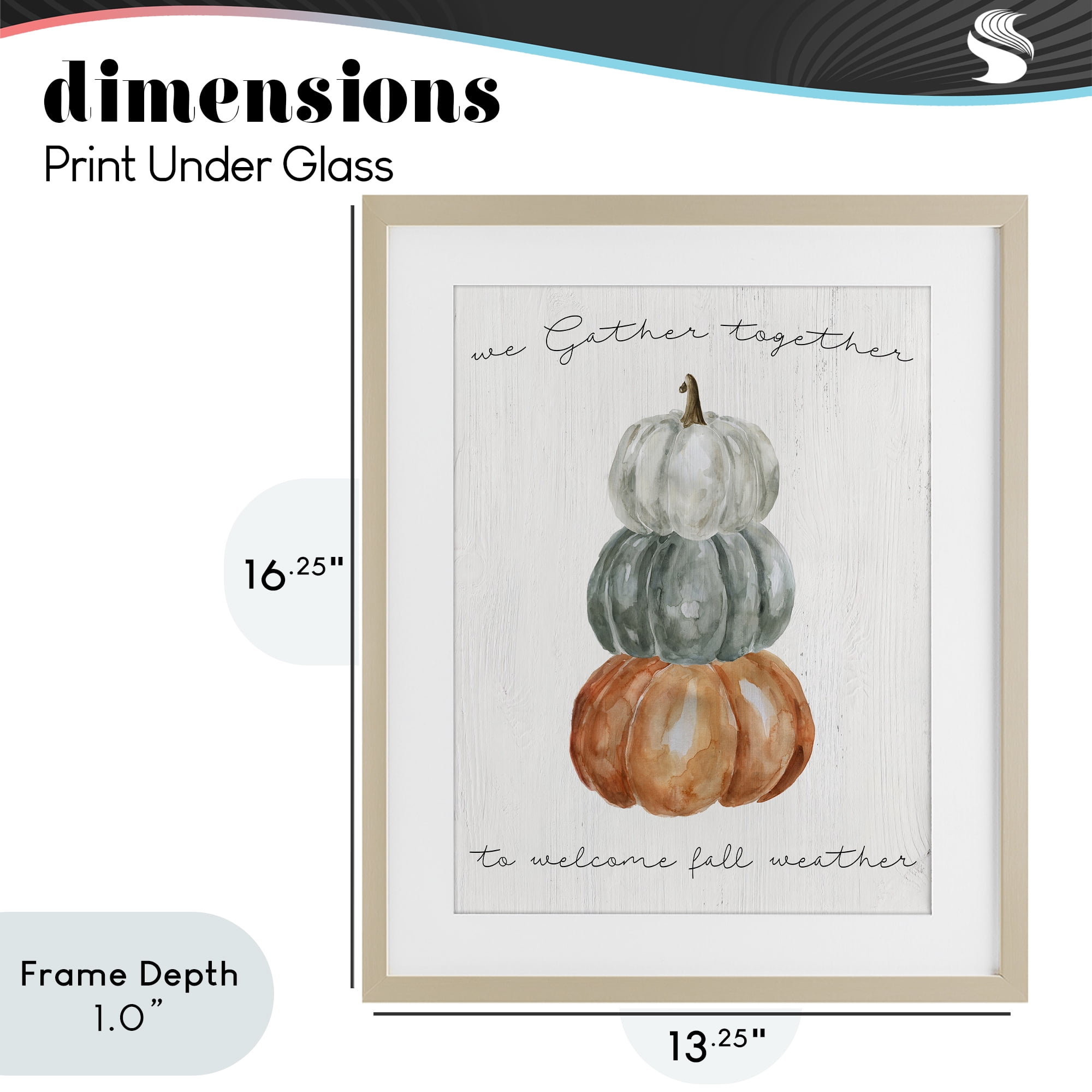 Stupell Industries Gather Together Fall Weather Birch Framed Print Under Glass, design by Livi Finn