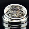 thumbnail image 4 of Hitanshu Jewels Classic 14K White Gold Finish Round Cut CZ Wedding Wear His & Her Trio Ring Set, 4 of 5
