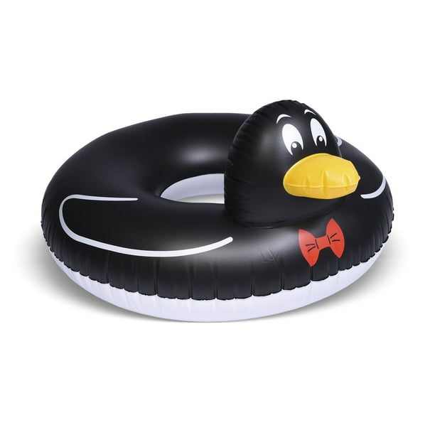 GoFloats Penguin Party Tube Inflatable Swimming Pool Raft, Float In