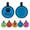Blue, variant on Silicone Dog Tags Engraved for Pets, Personalized Custom Engraved Dog Tags and Cat Tags, Laser Engraved Double Sided, Silent Pet ID Tag