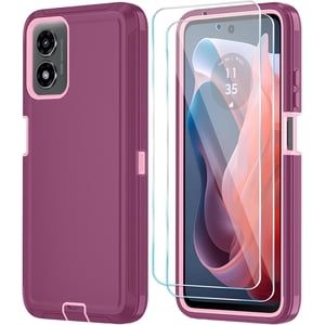 HCTian Dossier téléphonique pour Motorola Moto G 5G 2024 Cas avec HD Protecteur d'écran, résistant aux chocs & Étanche à goutte 3-Layer Couverture téléphonique pour Moto G 5G 2024