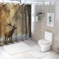 thumbnail image 7 of Orinice Deer Snow Forest Bathroom Decor Set with Hooks - Colorful Luxurious Polyester Fabric Shower Curtain Set for Bathroom 69x72, 7 of 7