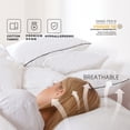 thumbnail image 3 of KASENTEX Natural Goose Down Feather Pillow for Sleeping, 100% Cotton Plush Medium Soft - Three Layer Bed Pillow with Black Silky Piping, White, Standard Size, 3 of 3