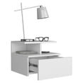 thumbnail image 5 of Tuhome Adele Floating Nightstand with One Drawer and Two Lower Shelves, Wall-Mounted shelf, 5 of 7