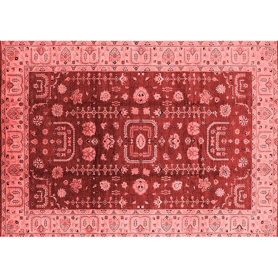 Ahgly Company Indoor Rectangle Oriental Red Traditional Area Rugs, 2' x 5'
