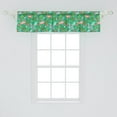 thumbnail image 2 of Ambesonne Tropical Window Valance, Caribbean Botany Flamingos, 54" X 12", Sea Green Salmon, 2 of 3