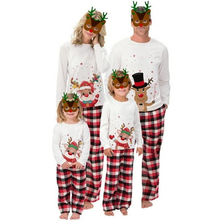 

Afunbaby Family Matching Pajamas Christmas Pjs Holiday Nightwear Sleepwear Sets Long Sleeve Pjs