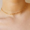 thumbnail image 1 of 18K Gold Plated Matching Chain Choker Necklace, 1 of 5