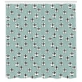 thumbnail image 3 of Ambesonne Cat Shower Curtain, Kittens with Giant Glasses, 69"Wx70"L, Seafoam Black and White, 3 of 3