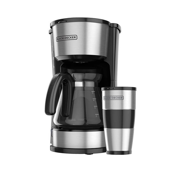 Cafetera Black & Decker 4 en 1 Filtro Permanente, Jarra de 5 Tazas y Vaso Personal