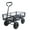 Black, variant on Sesslife Outdoor Heavy Duty Utility Wagon Cart, 660lbs Capacity Folding Steel Frame Garden Cart with Adjustable 180° Rotation Handle, Rubber Tire