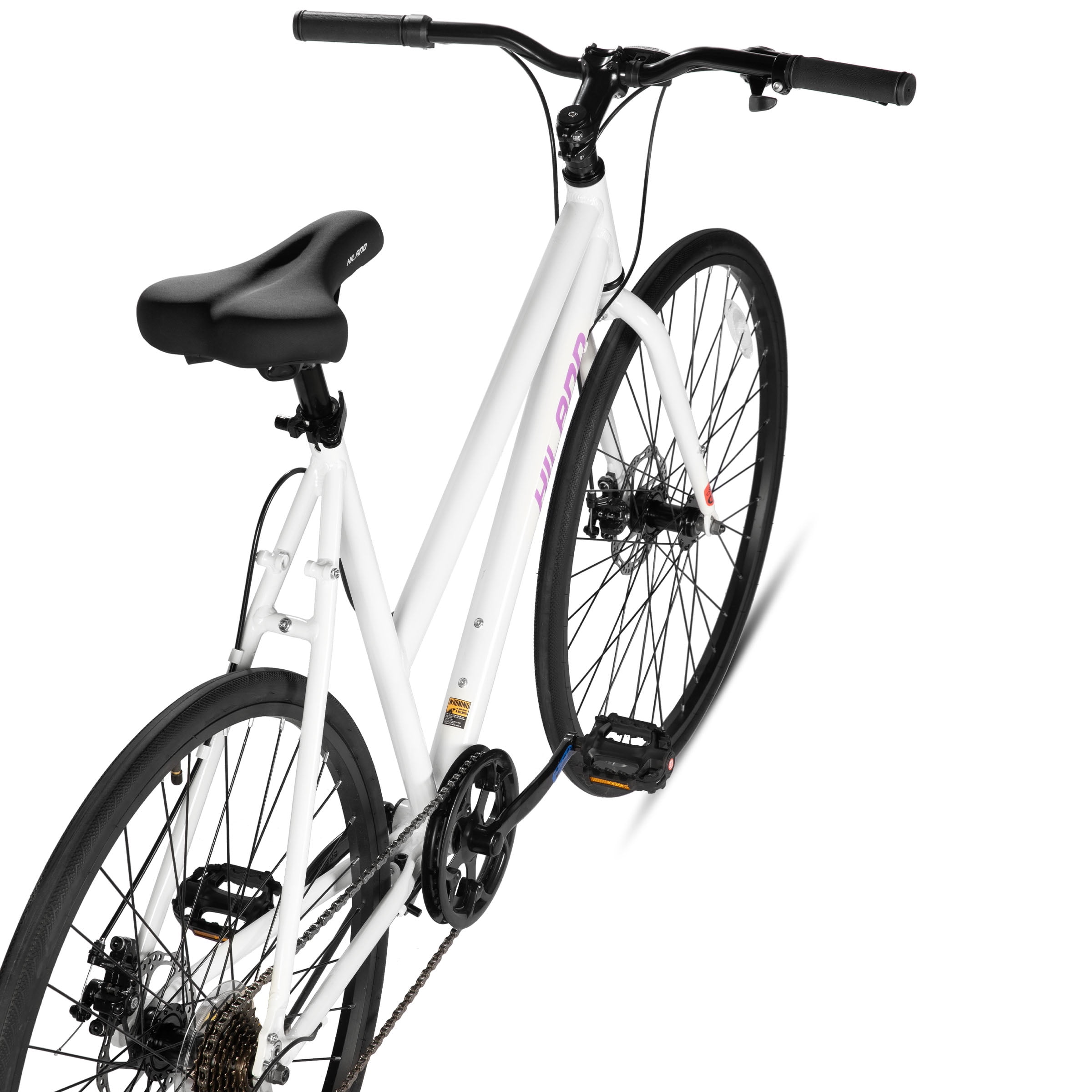 HILAND Unisex Commuter Road Bike 7-Speed Shimano, Mechanical Disc