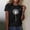 A19 Black, variant on Graphic Tshirts for Women Graphic T Shirt Short Sleeve Making A Wish Floral Tops Casual Summer Round Neck Shirts Vintage Botanical Nature Print Loose Fit Everyday Basic Tees
