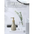 thumbnail image 2 of ABCISI Soap Dispenser, 280ml Liquid Soap Dispenser with Gold Pump for Kitchen Bathroom, Refillable Countertop Lotion Ceramics Hand Soap Dispenser for Shower (Khaki), 2 of 11