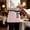 Blush Pink, variant on Turquoise Striped Waitress Apron with 3 Pockets, Abstract Modern Farmhouse Stripes Server Aprons Waterproof Kitchen Restaurant Half Waist Apron for Men Women
