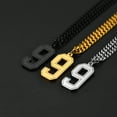 thumbnail image 6 of ChainsProMax Number Chain Necklace Men Women 18K Gold Plated Number 8 Pendant Necklace, 6 of 10