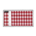 thumbnail image 2 of JIALIOU Nylon Trifold Card Wallet with ID Window Zipper Pocket for Men Women Teen Red and White Checkered, 2 of 7