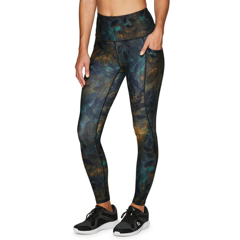 RBX Active Women's Earth-Tone Florals Buttery Soft Workout Legging