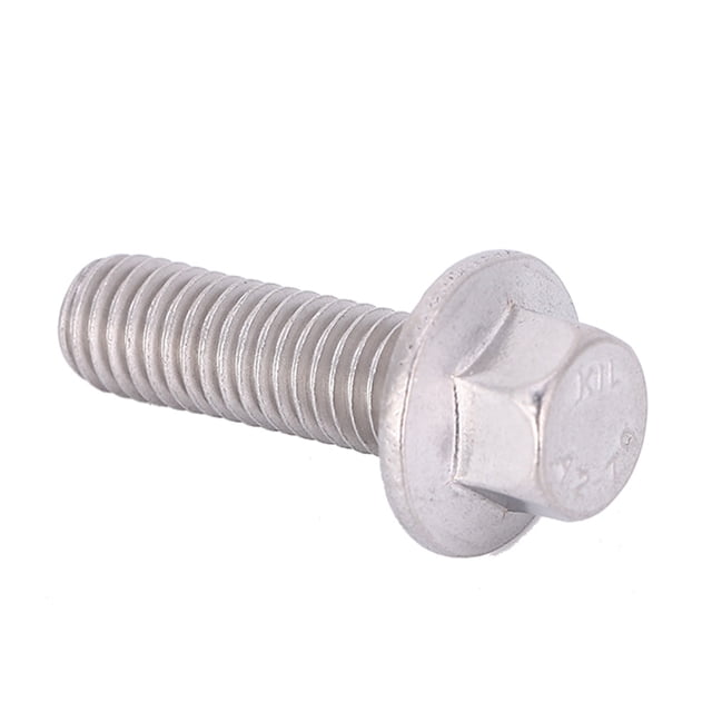 Tornillo de brida hexagonal, 10 piezas M8 Tornillo de cabeza de arandela de acero inoxidable Tornillo de cabeza con brida construido para precisión Jadeshay A