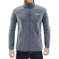 thumbnail image 2 of Caqnni Mens Windbreaker Jackets Lightweight Men's Packable Rain Jacket Lightweight Waterproof Raincoat with Hood Outdoor Running Hiking Cycling (Grey,L), 2 of 3