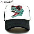 thumbnail image 2 of CLIMATE Jurassic Dinosaur Trucker Cap Men Funny Cool Trucker Cap Jurassic Cool Black Mesh Cool Cap for Kid Adult FamilyKid 52-55cm Head Gao Jinjia LED, 2 of 2