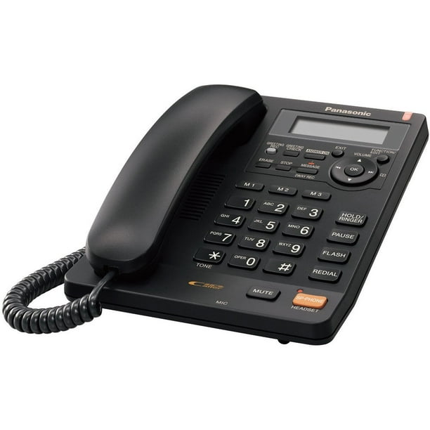 Panasonic KXTS620 Noir Téléphone avec Numéro d'Appelant et Répondeur