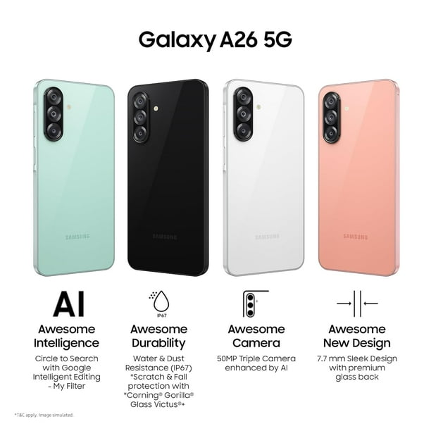 Samsung Galaxy A26 5G 2025 (6GB RAM,128GB) 6.6