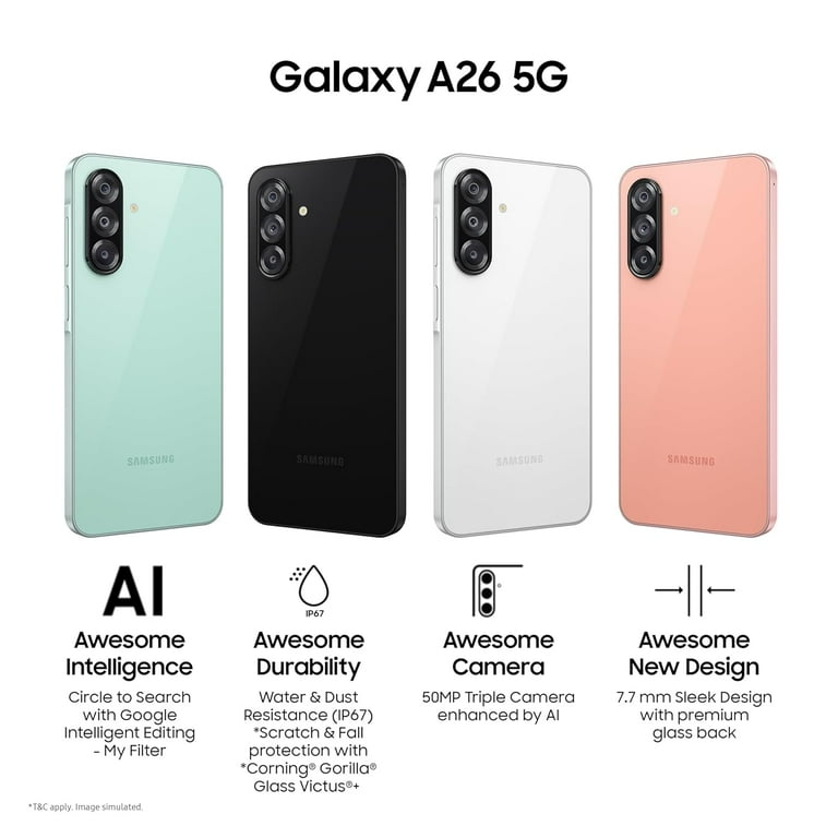 Samsung Galaxy A26 5G 2025 (8GB RAM,256GB) 6.6
