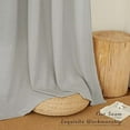 thumbnail image 6 of Linen Gray Curtains for Windows, Rod Pocket & Back Tab Thick Flax Semi Sheer Eclectic Drapes Privacy Assured with Light Filtering for Kids Room/Living Room, W55 x L84, 2 Pieces, 6 of 8