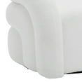 thumbnail image 3 of Boucle Swivel Barrel ChairSet of 2, No Assembly Round Upholstered Armchair Accent Chair Single Sofa Chair for Living Room-White, 3 of 6